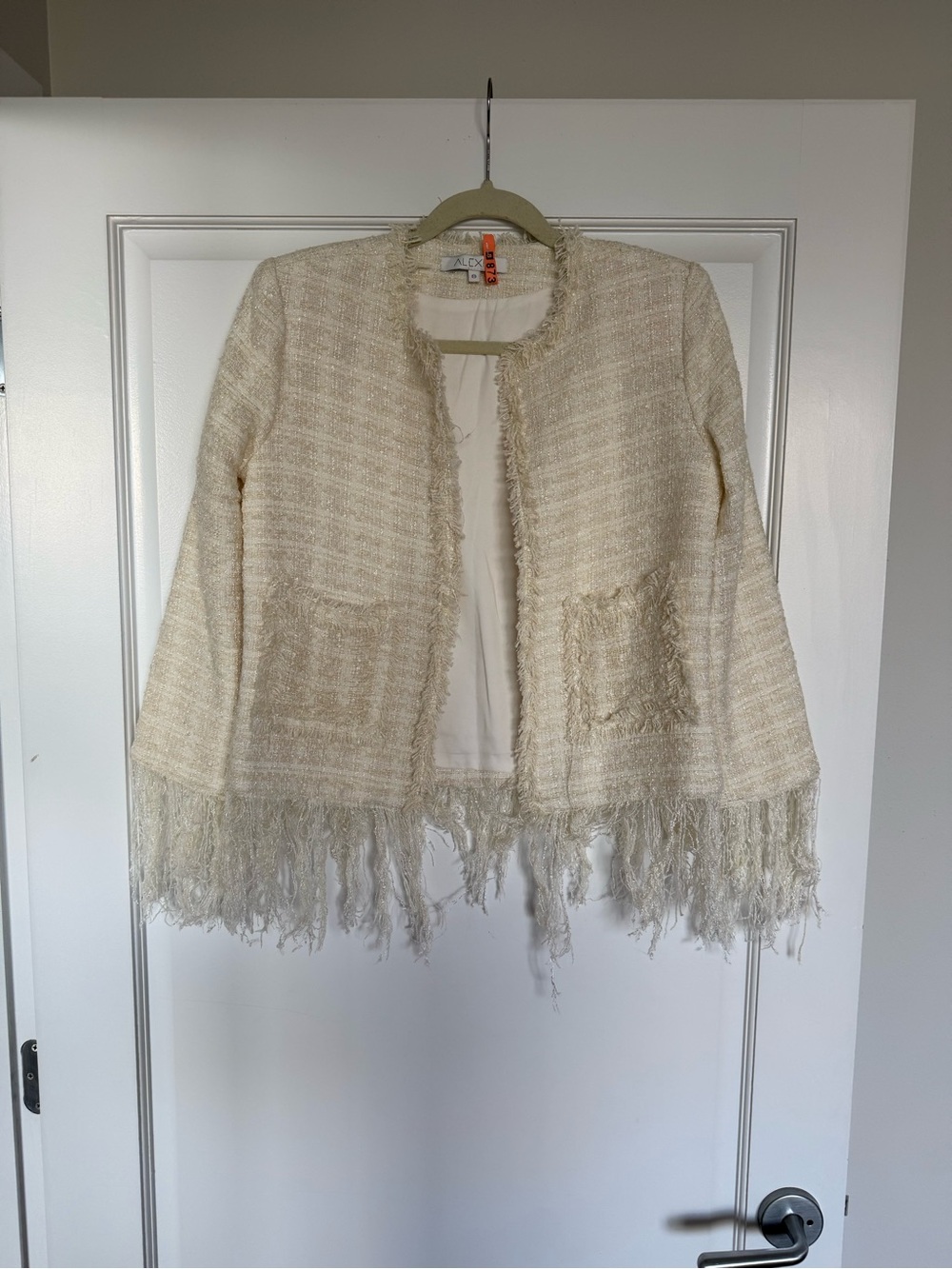 Alexis Cream Fringe Bouclé Jacket
